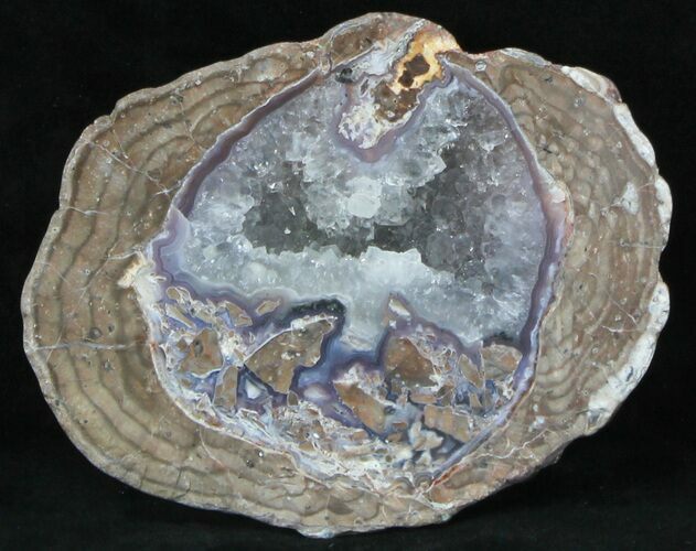 Crystal Filled Dugway Geode (Polished Half) #33148